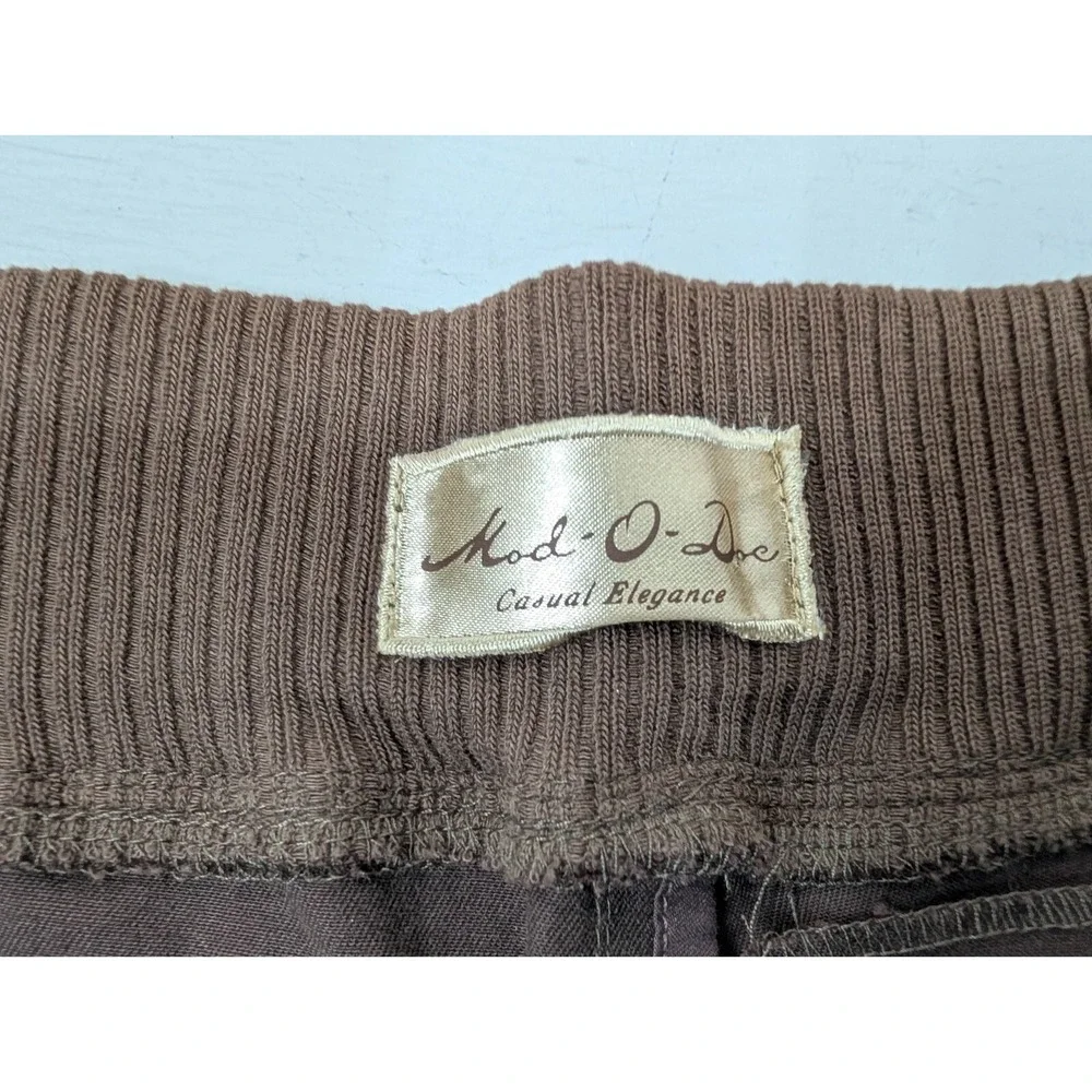 Mod-O-Doc Pants Casual Elegance Womens Sz 1 Ankle Zip Loungewear Zip Pockets NWT